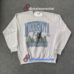 Vintage Minnesota Timberwolves Basketball Logo Sweatshirt, Retro NBA Shirt Tee